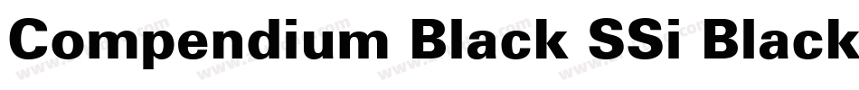 Compendium Black SSi Black字体转换